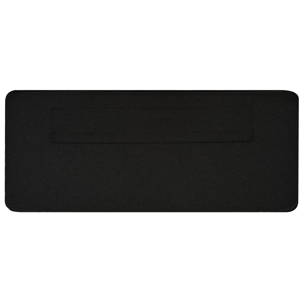 Produktbild för Klädd sänggavel Brun och svart 120 cm Massiv furu
