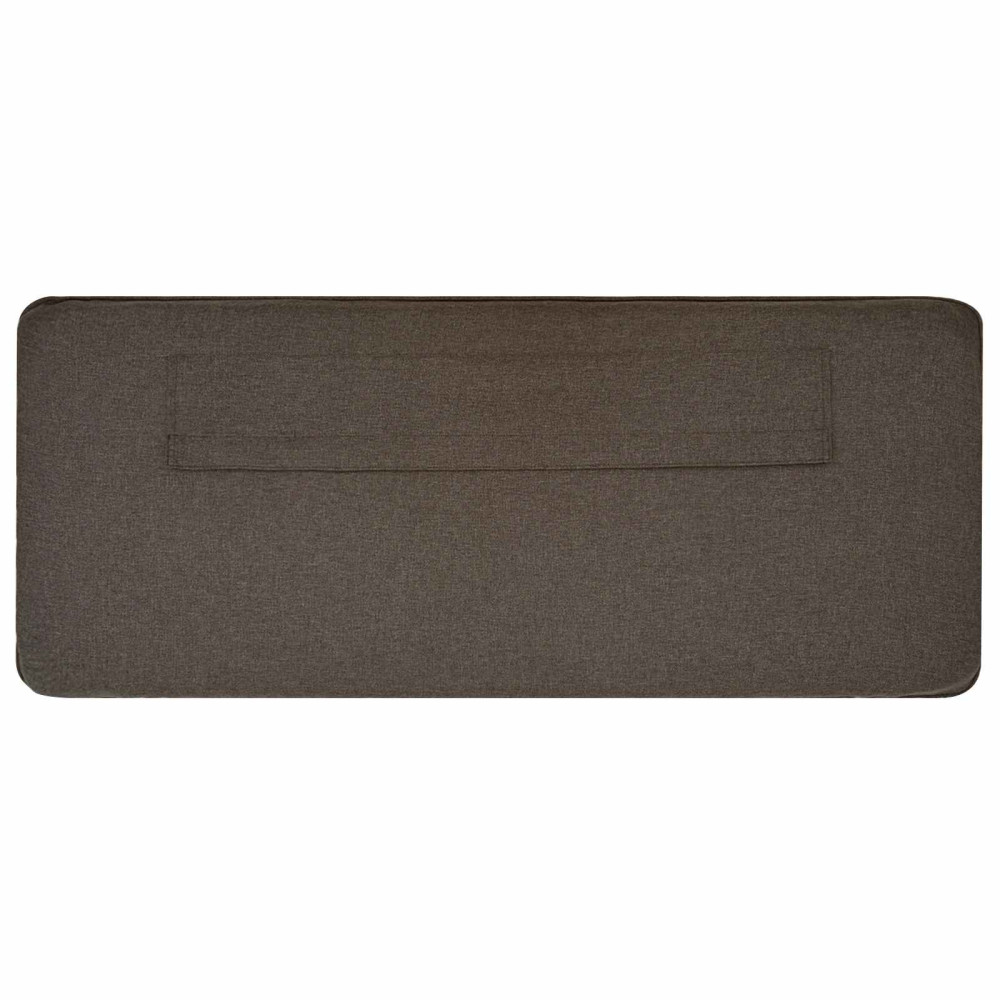 Produktbild för Klädd sänggavel Brun och Taupe 120 cm Massiv furu
