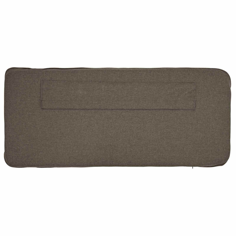 Produktbild för Klädd sänggavel Brun och Taupe 160 cm Massiv furu