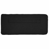 Produktbild för Klädd sänggavel Brun och svart 135 cm Massiv furu