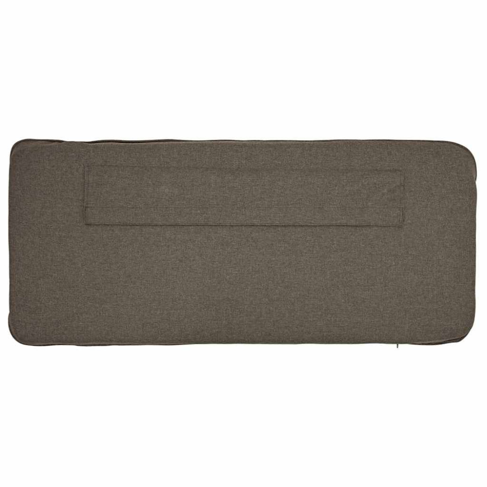 Produktbild för Klädd sänggavel Brun och Taupe 135 cm Massiv furu