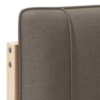 Produktbild för Klädd sänggavel Brun och Taupe 135 cm Massiv furu