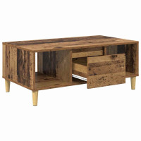 Produktbild för Kaffeebord Gammalt trä 90 x 50 x 26.5 cm Konstruerat trä