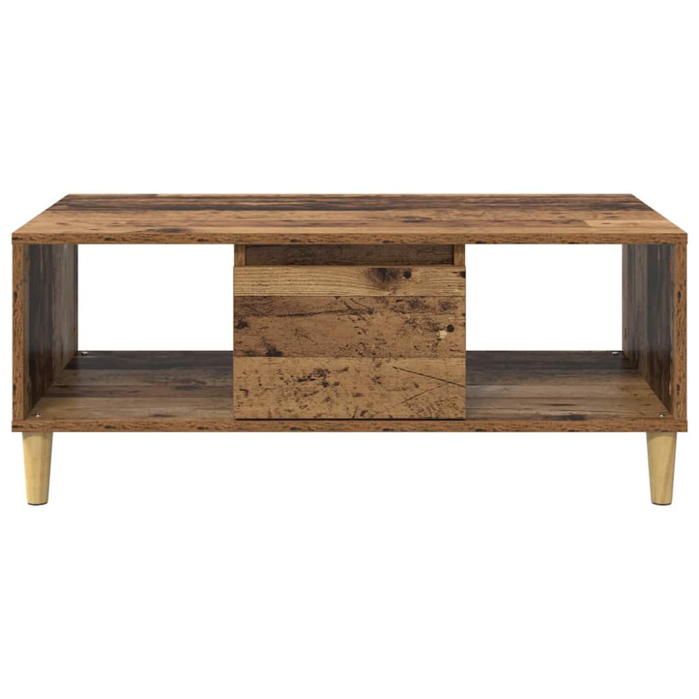 Produktbild för Kaffeebord Gammalt trä 90 x 50 x 26.5 cm Konstruerat trä