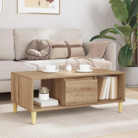 Produktbild för Kaffeebord Artisan Ek 90 x 50 x 26.5 cm Konstruerat trä