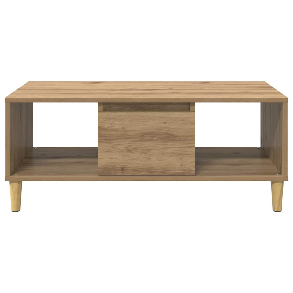Produktbild för Kaffeebord Artisan Ek 90 x 50 x 26.5 cm Konstruerat trä
