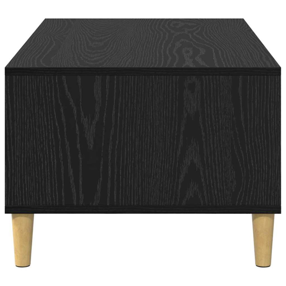 Produktbild för Kaffeebord med låda Svart Ek 90 x 50 x 26.5 cm Konstruerat trä