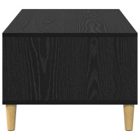 Produktbild för Kaffeebord med låda Svart Ek 90 x 50 x 26.5 cm Konstruerat trä