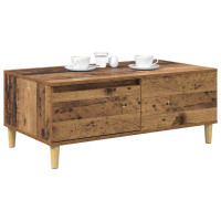 Produktbild för Kaffeebord med låda Gammalt trä 90 x 50 x 35 cm Konstruerat trä