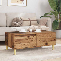 Produktbild för Kaffeebord med låda Gammalt trä 90 x 50 x 35 cm Konstruerat trä