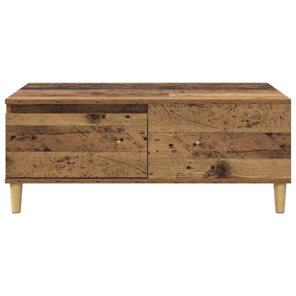 Produktbild för Kaffeebord med låda Gammalt trä 90 x 50 x 35 cm Konstruerat trä