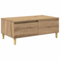 Produktbild för Kaffeebord med låda Artisan Ek 90 x 50 x 35 cm Konstruerat trä