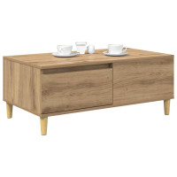 Produktbild för Kaffeebord med låda Artisan Ek 90 x 50 x 35 cm Konstruerat trä