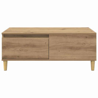Produktbild för Kaffeebord med låda Artisan Ek 90 x 50 x 35 cm Konstruerat trä