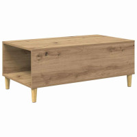Produktbild för Kaffeebord med låda Artisan Ek 90 x 50 x 35 cm Konstruerat trä