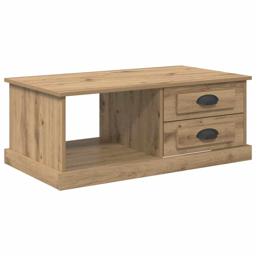 Produktbild för Kaffeebord med låda Artisan Ek 90 x 50 x 35 cm Konstruerat trä