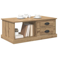 Produktbild för Kaffeebord med låda Artisan Ek 90 x 50 x 35 cm Konstruerat trä