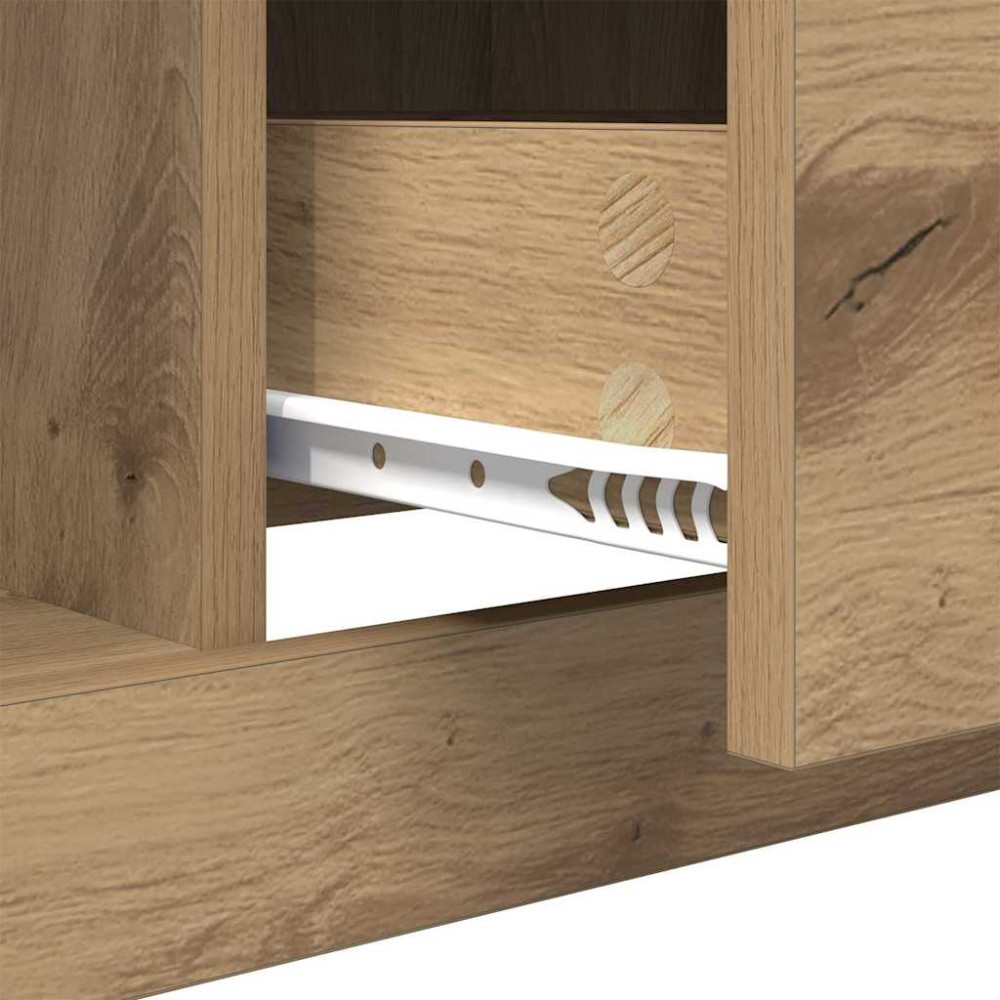 Produktbild för Kaffeebord med låda Artisan Ek 90 x 50 x 35 cm Konstruerat trä