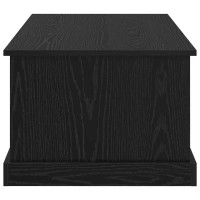 Produktbild för Kaffeebord med låda Svart Ek 90 x 50 x 35 cm Konstruerat trä