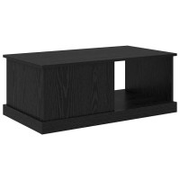 Produktbild för Kaffeebord med låda Svart Ek 90 x 50 x 35 cm Konstruerat trä