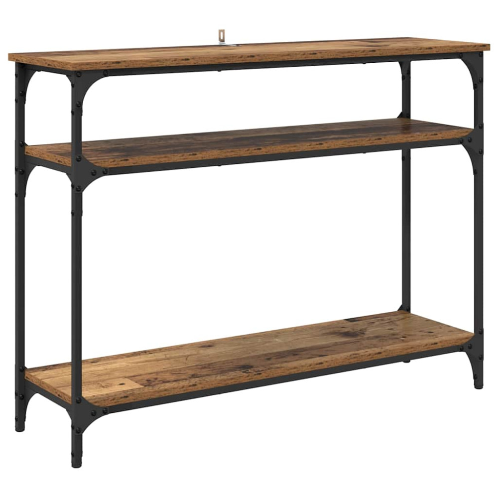 Produktbild för Konsolbord Gammalt trä 100 x 29 x 75 cm Konstruerat trä