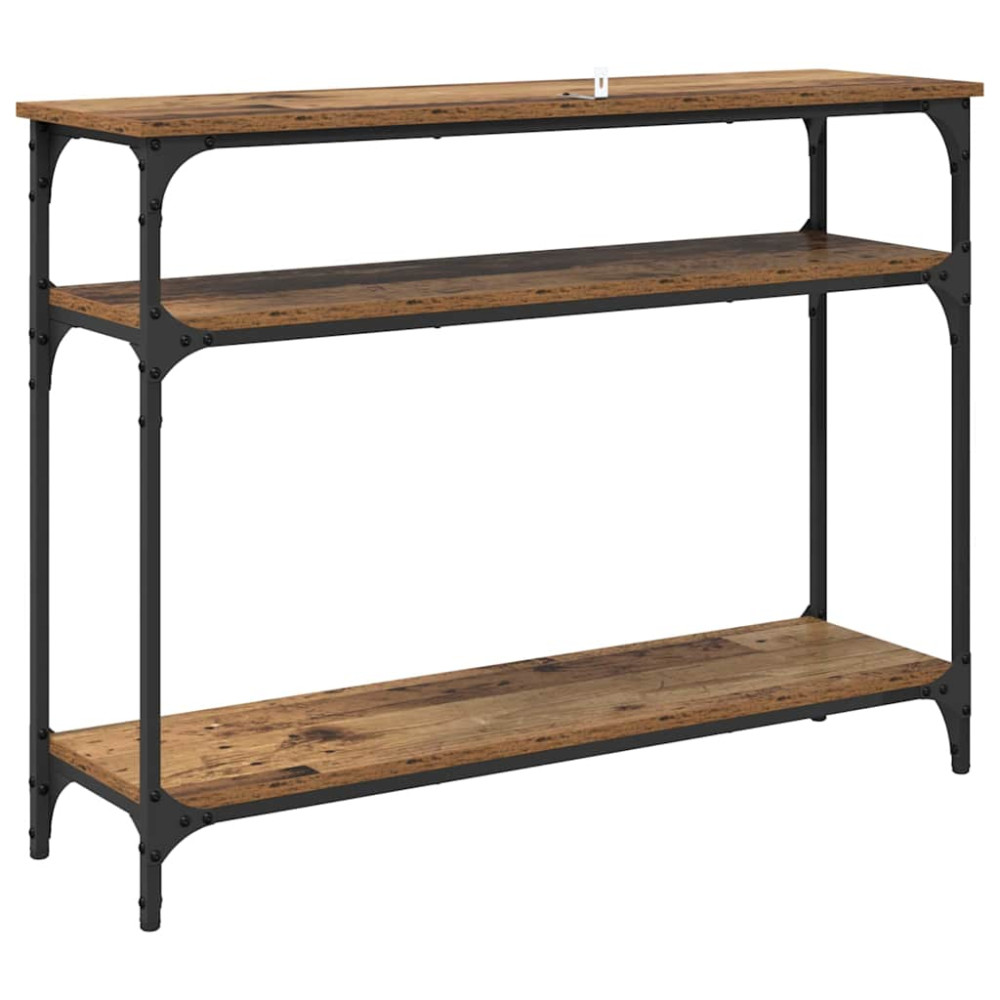 Produktbild för Konsolbord Gammalt trä 100 x 29 x 75 cm Konstruerat trä