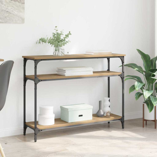 vidaXL Konsolbord Artisan Ek 100 x 29 x 75 cm Konstruerat trä