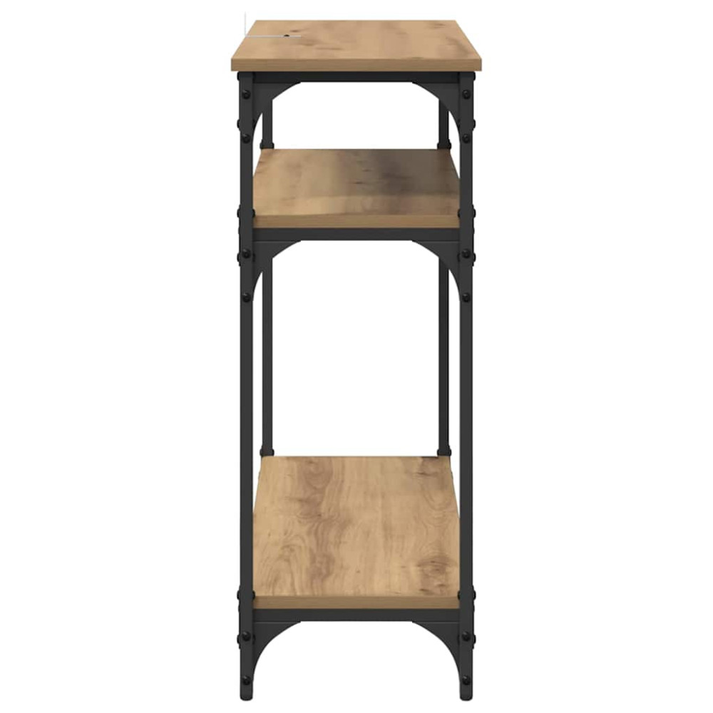 Produktbild för Konsolbord med hylla Artisan Ek 75 x 29 x 75 cm Konstruerat trä