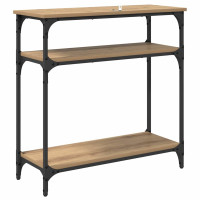 Produktbild för Konsolbord med hylla Artisan Ek 75 x 29 x 75 cm Konstruerat trä