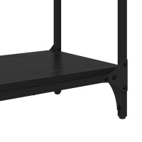 Produktbild för Konsolbord med hylla Svart Ek 75 x 29 x 75 cm Konstruerat trä