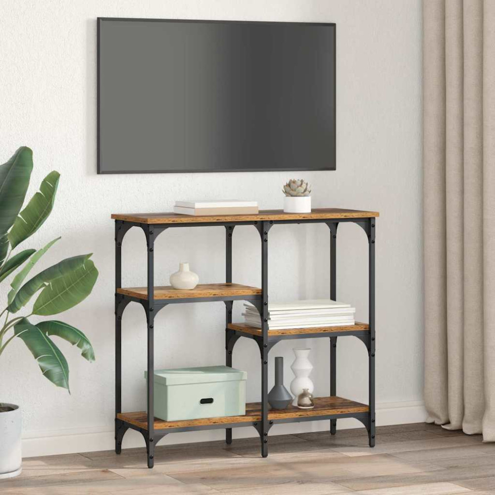 Produktbild för Konsolbord Gammalt trä 80 x 29 x 75 cm Konstruerat trä