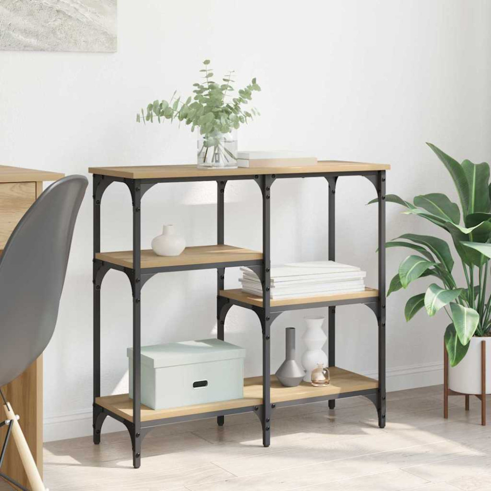 Produktbild för Konsolbord med hylla Artisan Ek 80 x 29 x 75 cm Konstruerat trä