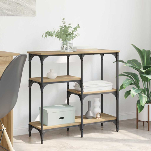 vidaXL Konsolbord med hylla Artisan Ek 80 x 29 x 75 cm Konstruerat trä