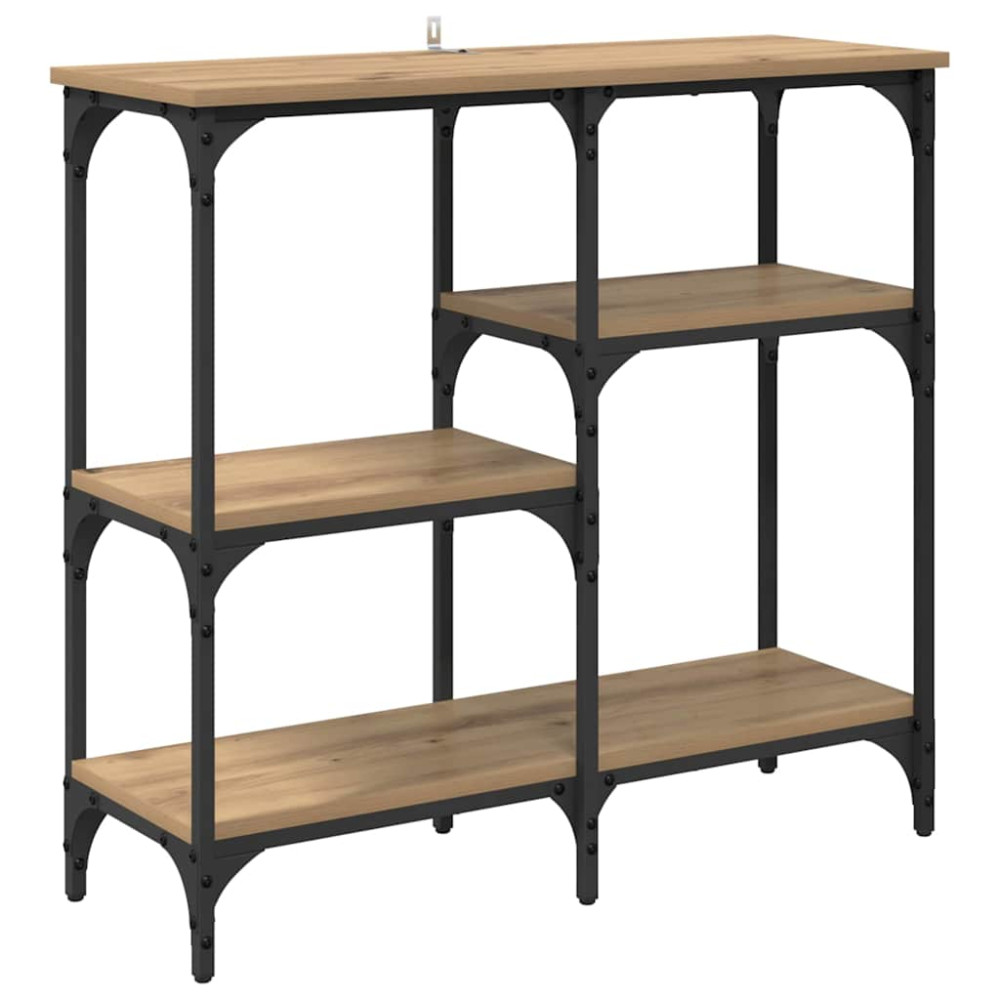 Produktbild för Konsolbord med hylla Artisan Ek 80 x 29 x 75 cm Konstruerat trä