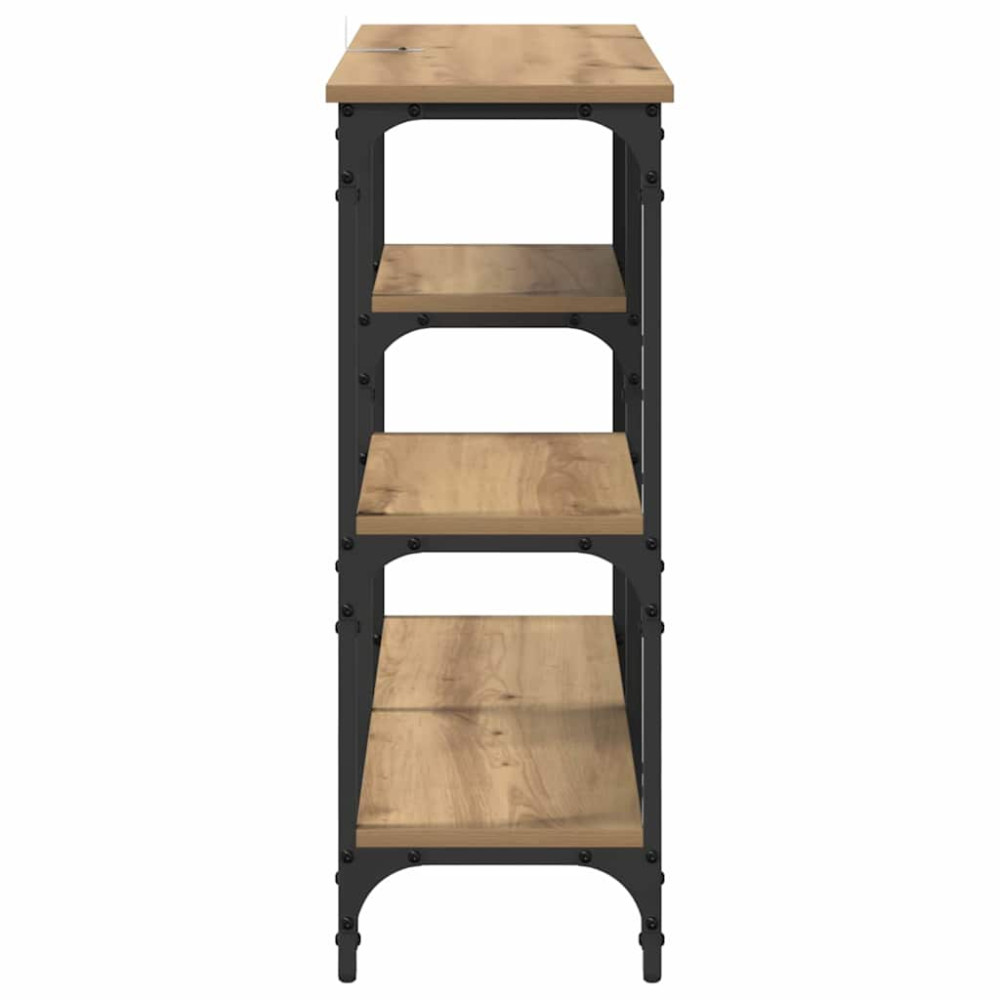 Produktbild för Konsolbord med hylla Artisan Ek 80 x 29 x 75 cm Konstruerat trä