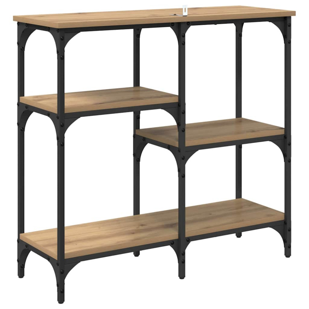 Produktbild för Konsolbord med hylla Artisan Ek 80 x 29 x 75 cm Konstruerat trä