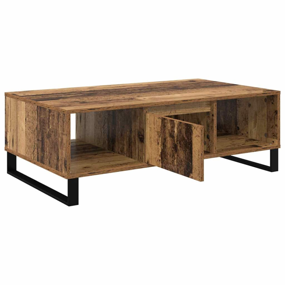 Produktbild för Kaffeebord Gammalt trä 104 x 60 x 35 cm Konstruerat trä