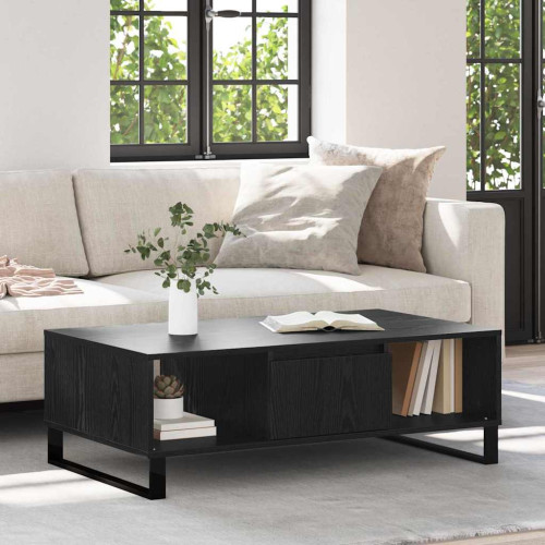 vidaXL Kaffeebord Svart Ek 104 x 60 x 35 cm Konstruerat trä