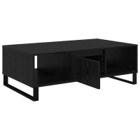 Produktbild för Kaffeebord Svart Ek 104 x 60 x 35 cm Konstruerat trä