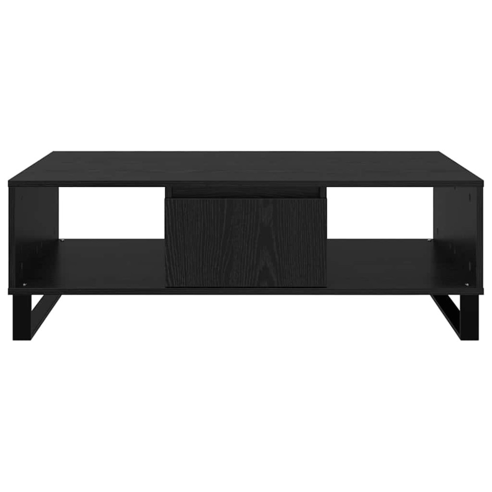 Produktbild för Kaffeebord Svart Ek 104 x 60 x 35 cm Konstruerat trä