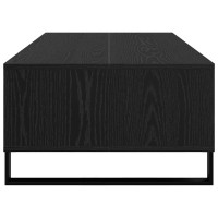 Produktbild för Kaffeebord Svart Ek 104 x 60 x 35 cm Konstruerat trä