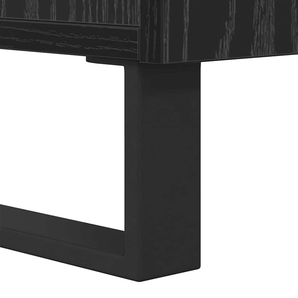 Produktbild för Kaffeebord Svart Ek 104 x 60 x 35 cm Konstruerat trä