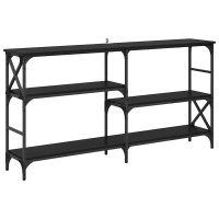 Produktbild för Konsolbord Svart Ek 150 x 29 x 76,5 cm Konstruerat trä