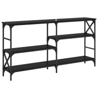 Produktbild för Konsolbord Svart Ek 150 x 29 x 76,5 cm Konstruerat trä