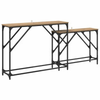 Produktbild för Konsolbord 2 pcs Artisan Ek 100 x 28 x 75 cm Konstruerat trä