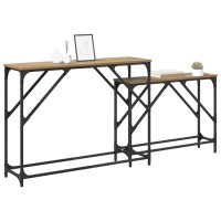 Produktbild för Konsolbord 2 pcs Artisan Ek 100 x 28 x 75 cm Konstruerat trä