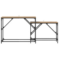 Produktbild för Konsolbord 2 pcs Artisan Ek 100 x 28 x 75 cm Konstruerat trä