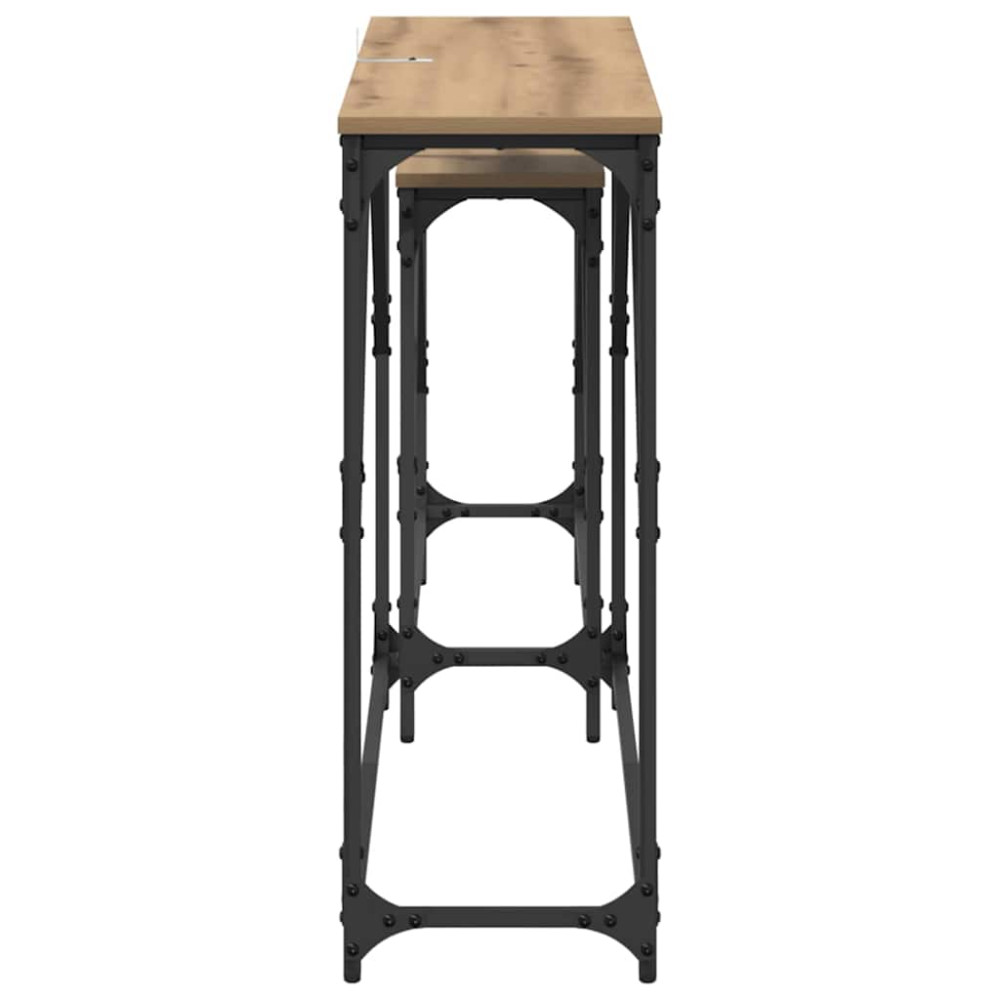 Produktbild för Konsolbord 2 pcs Artisan Ek 100 x 28 x 75 cm Konstruerat trä