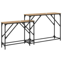 Produktbild för Konsolbord 2 pcs Artisan Ek 100 x 28 x 75 cm Konstruerat trä