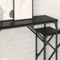 Produktbild för Konsolbord 2 pcs Svart Ek 100 x 28 x 75 cm Konstruerat trä